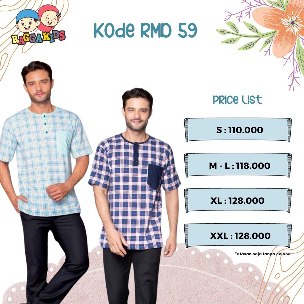 Setelan koko anak dan celana Raggakids RM59 | Koko Kaos  Dewasa RMD59