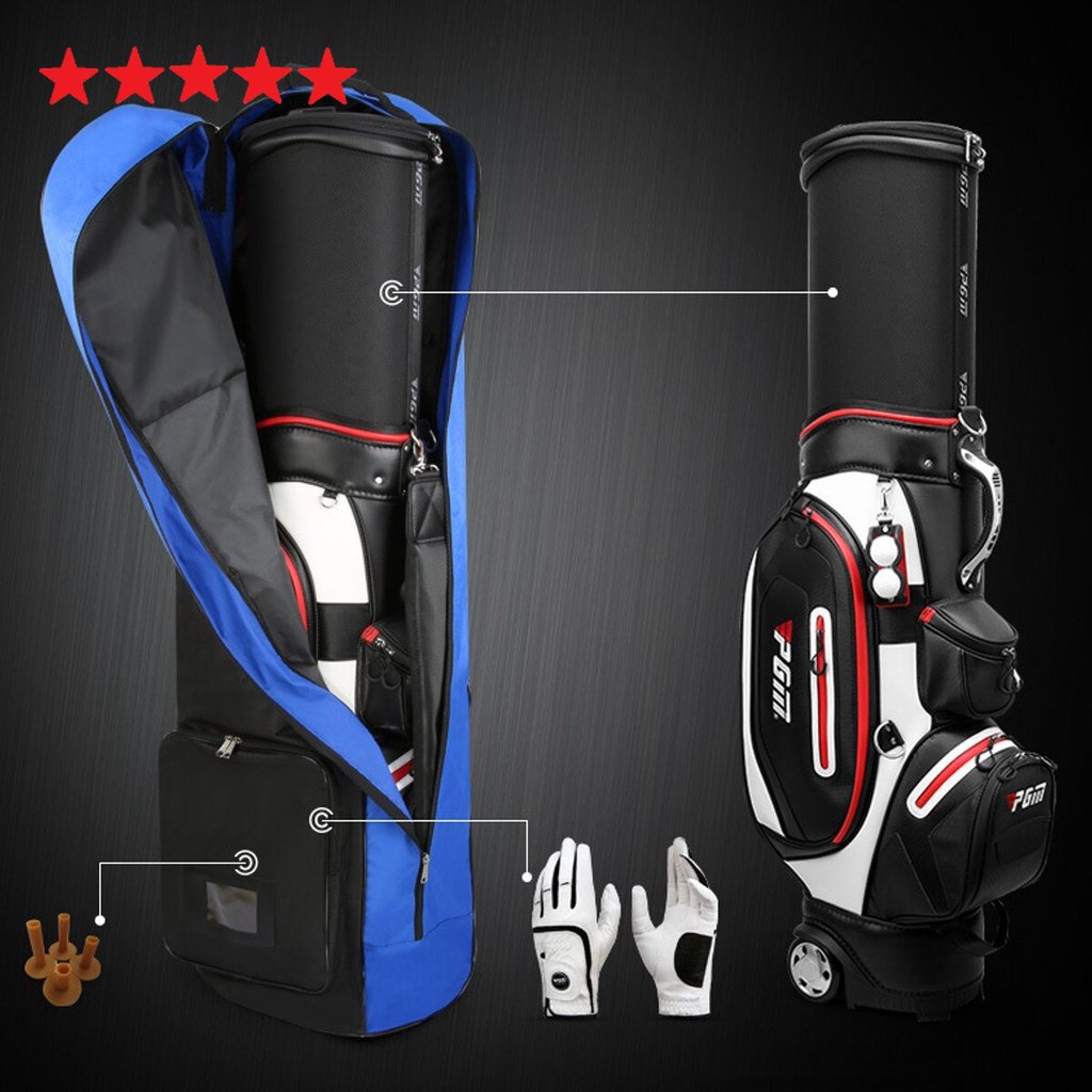 Tas Golf Premium Portable Roda Gagal Terbang Travel PGM Golf Travel Cover Kapasitas Besar Lipat Ringan Golf Aviasi Tas Penyimpanan Foldable Alat Golf Terbaik Aviasi Perjalanan