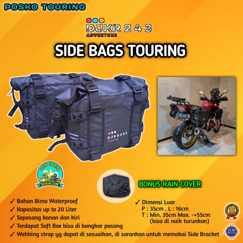 Sidebag Touring Waterproof Adventure Tas Motor Belakang