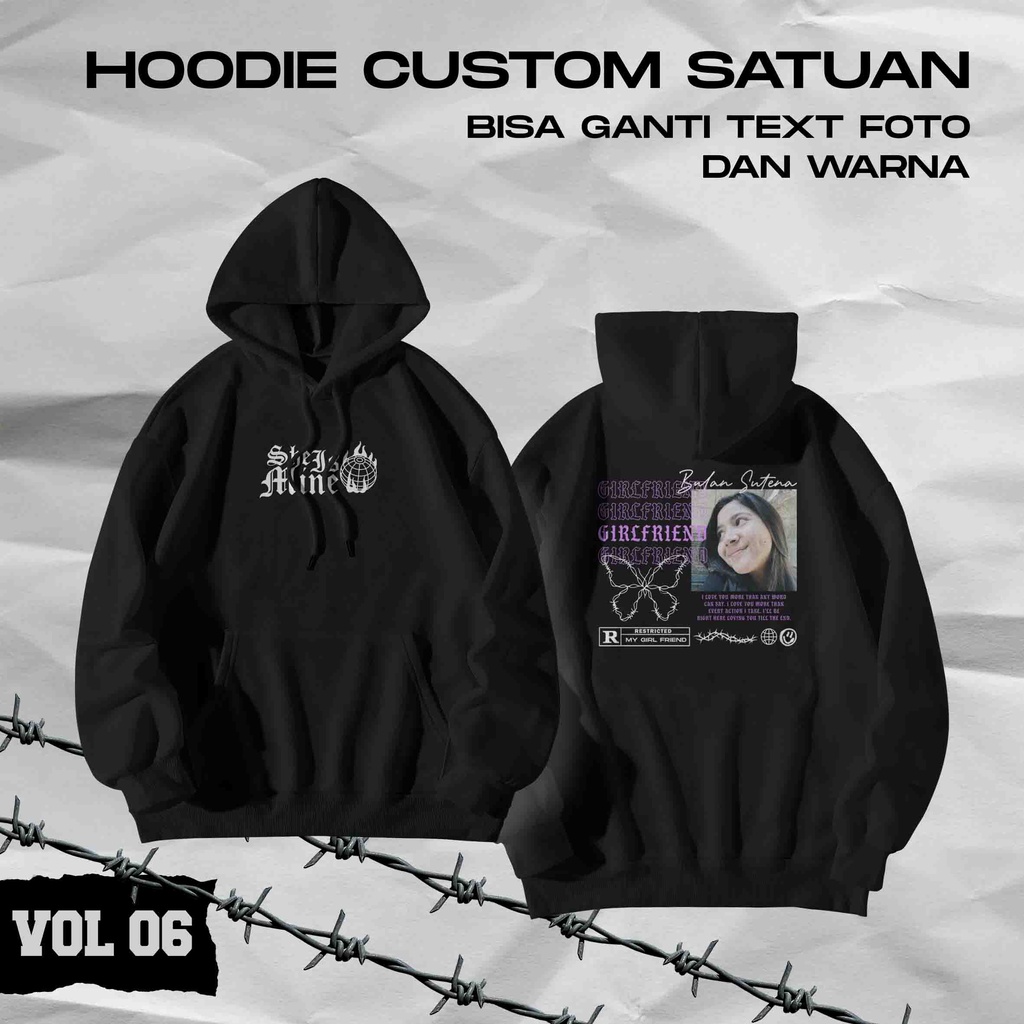 Hoodie Sablon / Custom Hoodie / Jaket Custom Desain Sendiri / Jaket Custom Sablon Satuan / Jaket Sab
