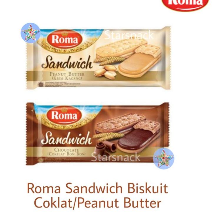 

→ Roma Coklat /Peanut butter Bon bon 189gr そ