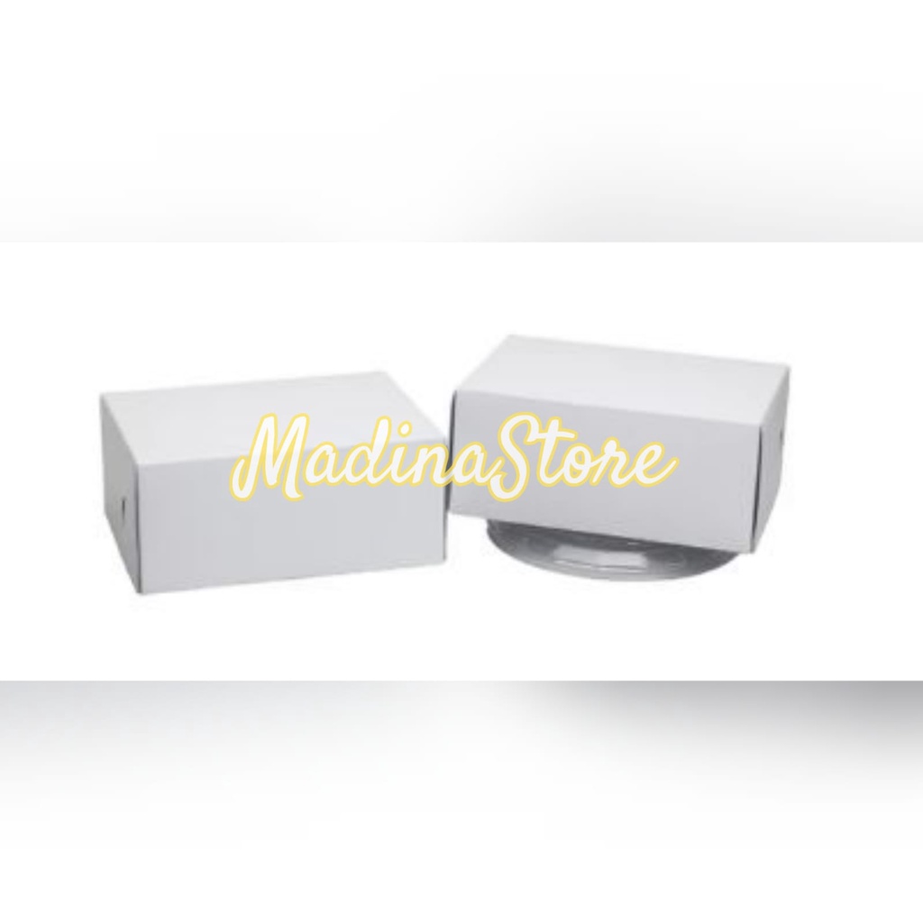 

PROMO !!! ( Kardus ) Dus Snack/Dus Nasi Polos Warna Putih Uk. 12 x 16 x 7 COTID ( ECER/PER PCS )