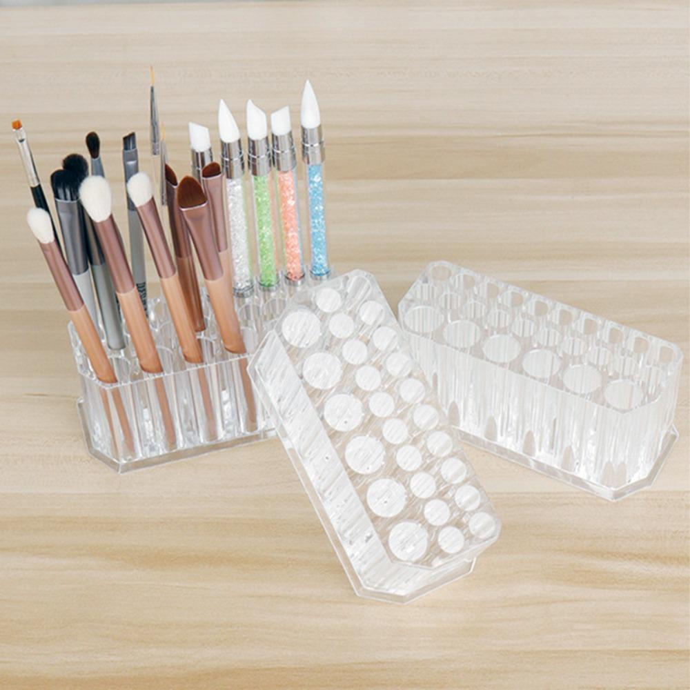 Solighter Nail Brushes Box Shelf Holder Pulpen Alat Wadah Kecantikan Tempat Pena Kuku
