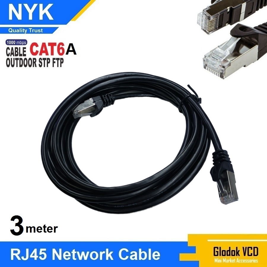 NYK Kabel Lan FTP Cat6A 3M Internet Ethernet Cable