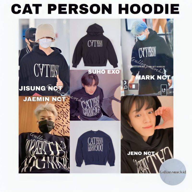 [READY STOCK] JAEMIN MARK JISUNG JENO NCT SUHO EXO - CAT PERSON HOODIE SWEATER