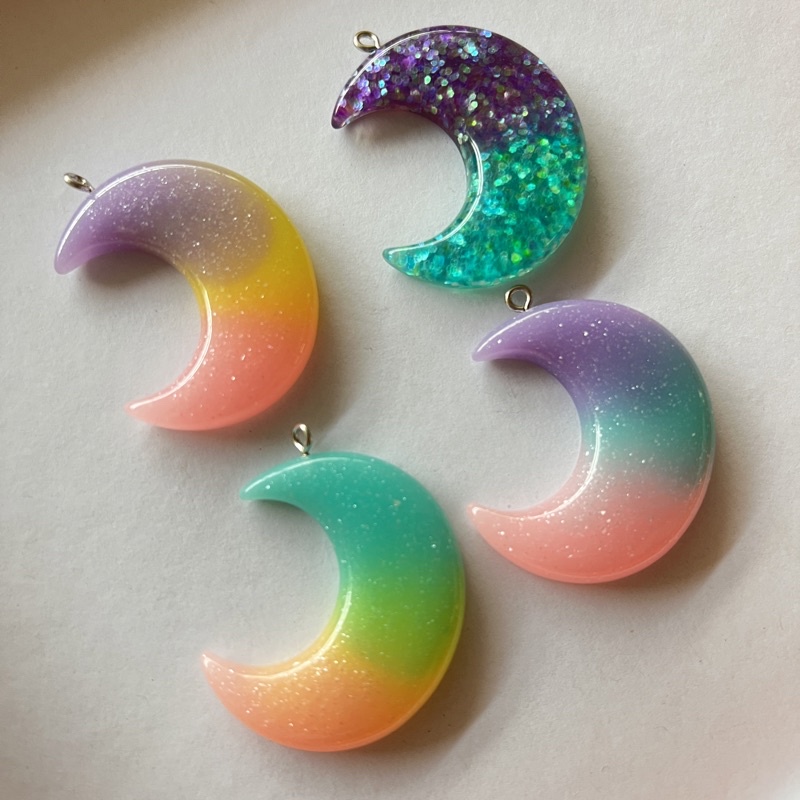 pet inch charms crescent moon
