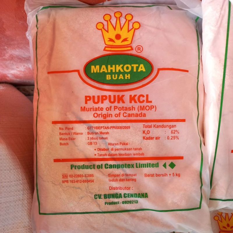 Jual Pupuk Kcl Mahkota Buah Kg K O Pupuk Untuk Pembuahan