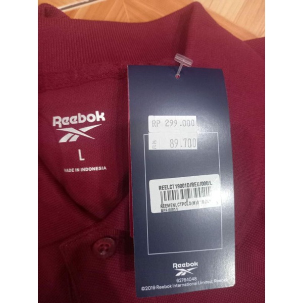 Kaos Reebok REE Men LCT Polo Maroon