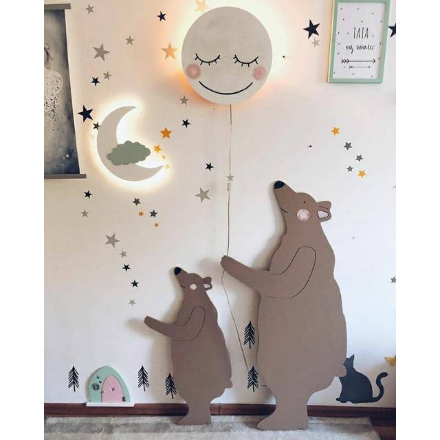 Dekorasi beruang kamar anak, dekorasi ruang bermain