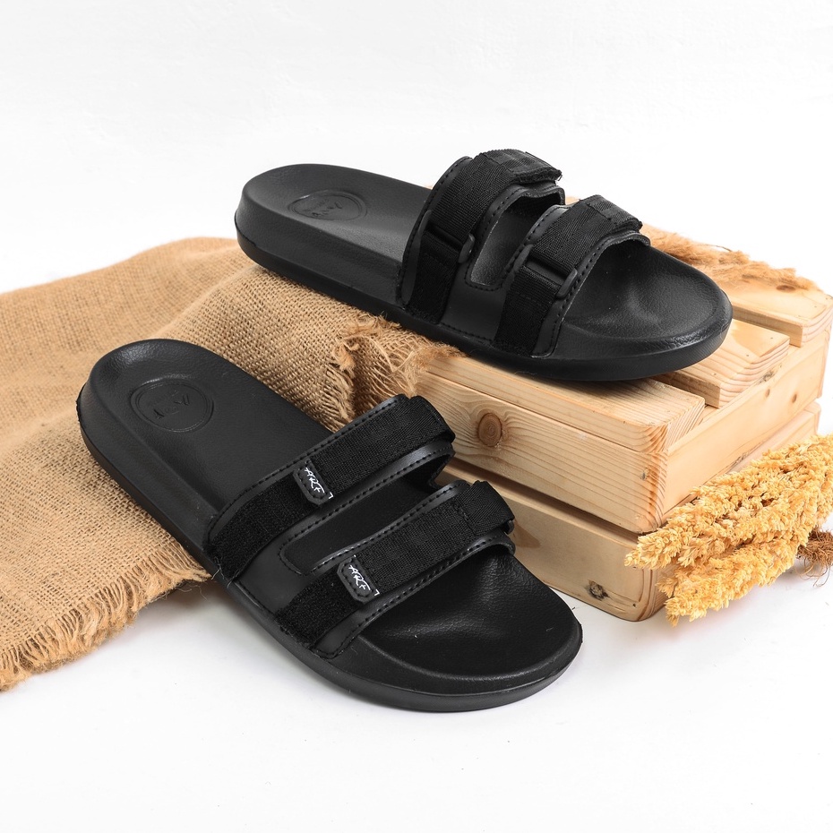 ZICO BLACK |ManNeedMe x ARF| Sandal Pria Casual Sandal Slop ORIGINAL