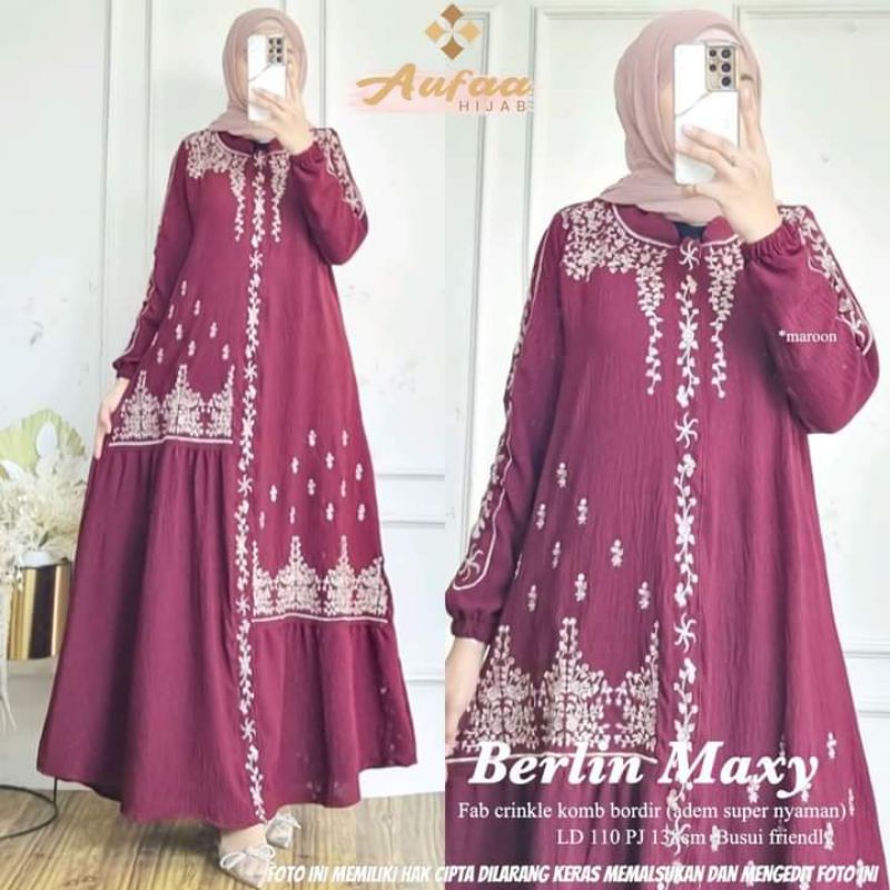 BERLIN MAXY BAHAN CRINKLE BORDIR TIMBUL