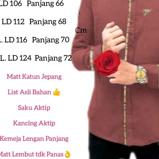 Kemeja Koko Pria Lengan Panjang List - Abu-abu, XL