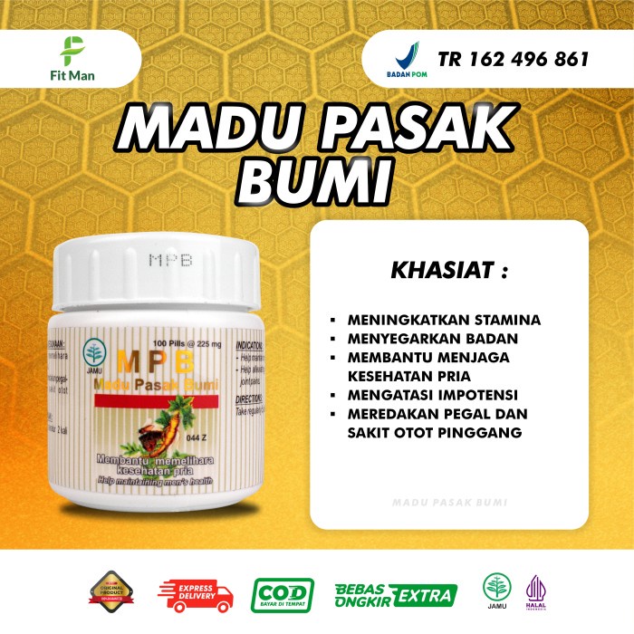 Herbal Pasak Bumi Dan Madu Alami BPOM Merawat Stamina Pria Dewasa