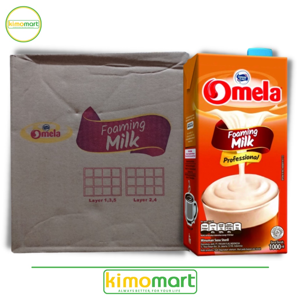 

KIMOMART - 1 Karton Omela Foaming Milk Professional - 1000 ml