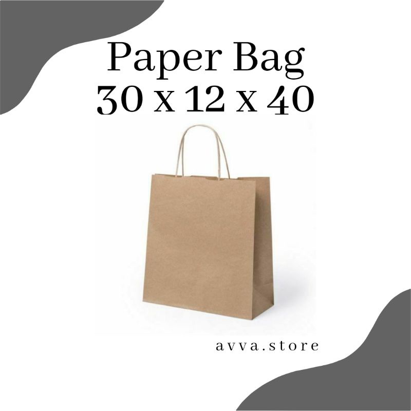 

PAPERBAG COKLAT SIZE 30x40 | PAPERBAG KADO HAMPERS READY STOCK MAKASSAR