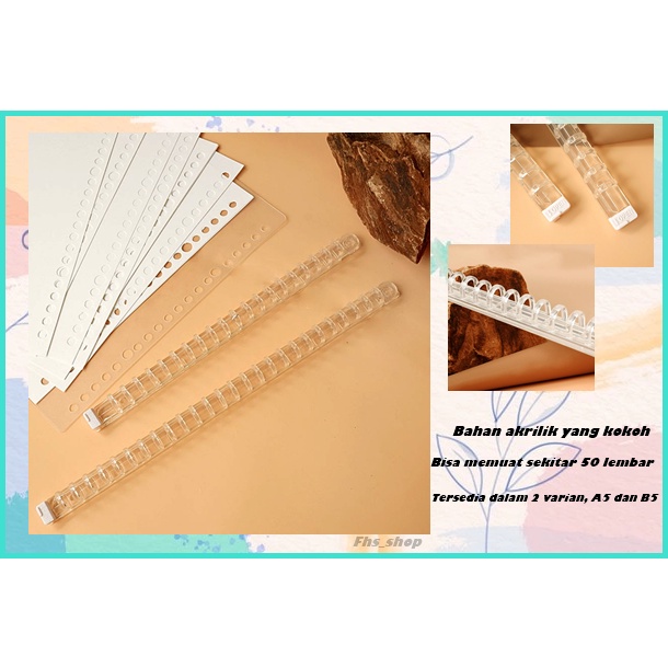 

Ring Binder B5 Binder B5 Binder Transparan Binder Clip Easy Clip DIY Binder Binding Strip Clear