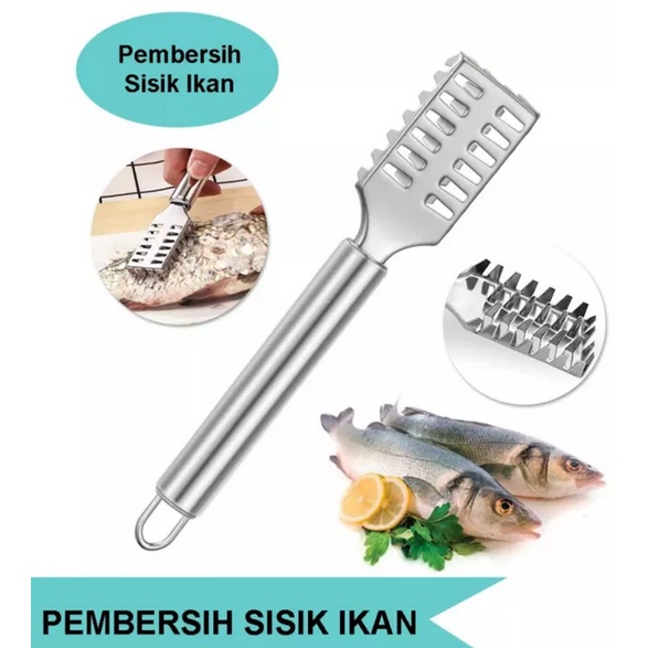 Fish Scale Skin Remover Alat Pembersih Pengupas Sisik Ikan Stainlees Steel