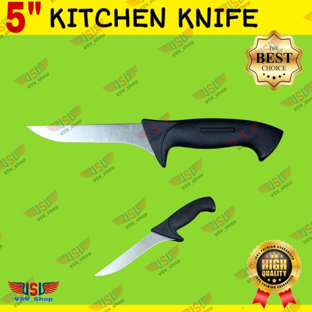 Pisau Dapur Gagang Plastik PP Premium Kitchen Knife 5&quot; Chef Knife