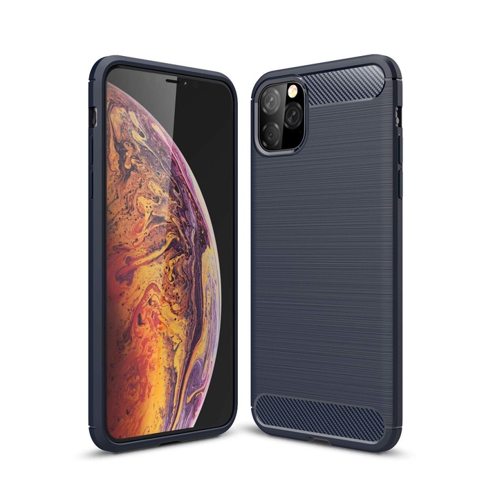 SOFTCASE IPHONE 11 PROMAX - SLIM FIT CARBON IPAKY IPHONE 11 PROMAX CASING HP