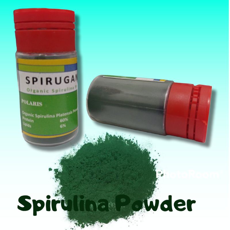 Spirulina Powder  Pencerah Warna Ikan SPIRUGANIK BOTOL 10gr