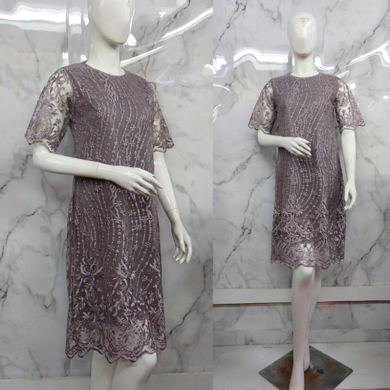 DRES/DRES TULLE/DRES TERBARU/DRES MODERN/KEBAYA DRES/PAKAIN PESTA/AJC KEBAYA