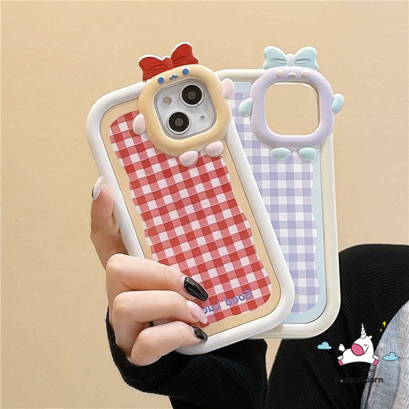 Case Redmi 9T 9T 9 A1 A1+ 10 10A 9A 10C 9C NFC Note10 10s 11 11s 10pro 11pro 9s 9pro POCO X3 NFC Pro M3 Mi 11Lite Kartun Ins Kisi Warna-Warni 3D Busur Monster Kecil Lensa Soft Cover