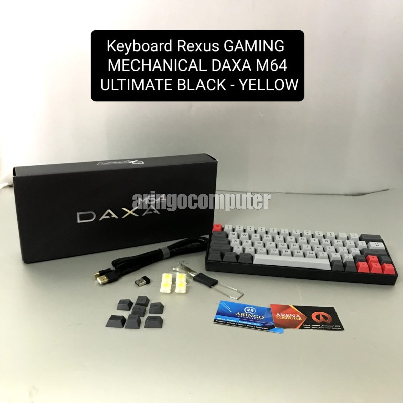 Keyboard Rexus GAMING MECHANICAL DAXA M64 ULTIMATE BLACK - YELLOW