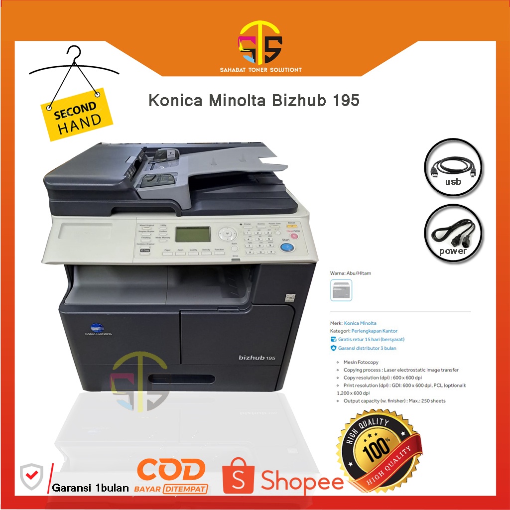 Konica Minolta Bizhub 195  Mesin Fotocopy second termurah