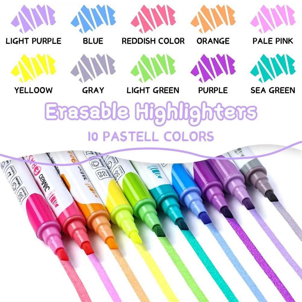 Preva 10warna/set Stabilo Perlengkapan Sekolah DIY Tangan Akun Fluorescent Pen Spidol Warna