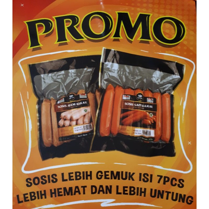 

Sosis Ayam Bakar Jumbo / Sosis Sapi Bakar Jumbo Aroma Raja Rasa kemasan 500 gr / Sosis Jumbo