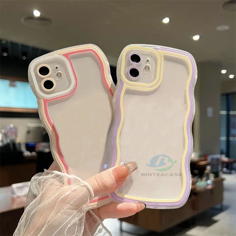 Casing TPU Redmi 10C 9C 10A 9A 10 9T 9 Redmi Note 11 Note8 Note 10 10s Note9 Note11s Note9S Note9S Motif Garis Warna-Warni