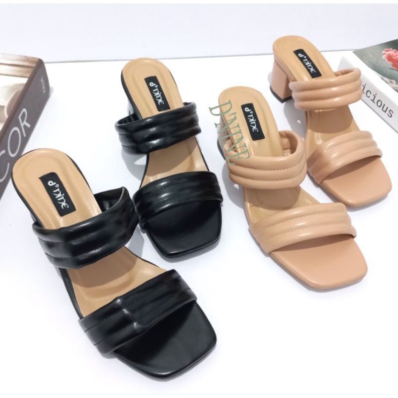 Sandal Wanita Sandal heels hak tahu 5cm AN 02