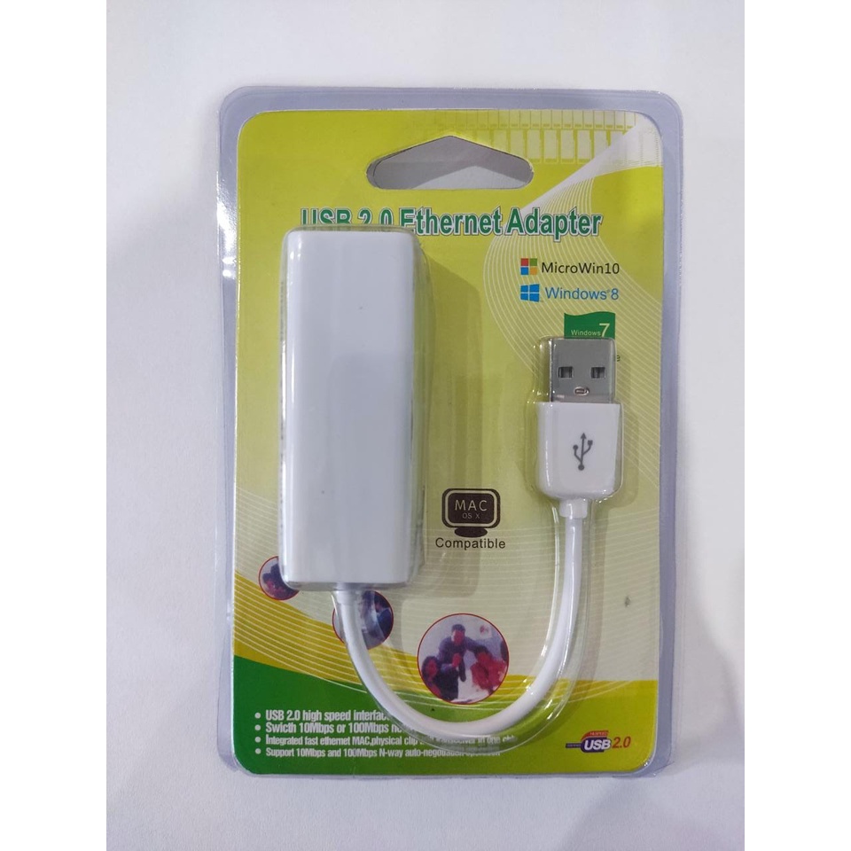 USB to Ethernet Adapter (USB LAN) - for All Windows Notebook, Apple No