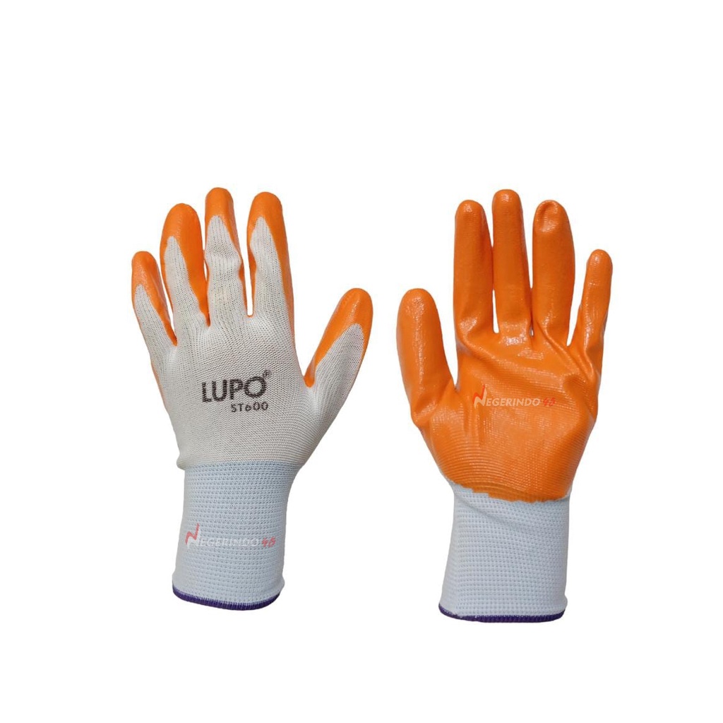 SARUNG TANGAN LUPO NYLON LATEX  PALM FIT ANTI SLIP GUNTERO KACA ANTI GORES SAFETY HAND GLOVES