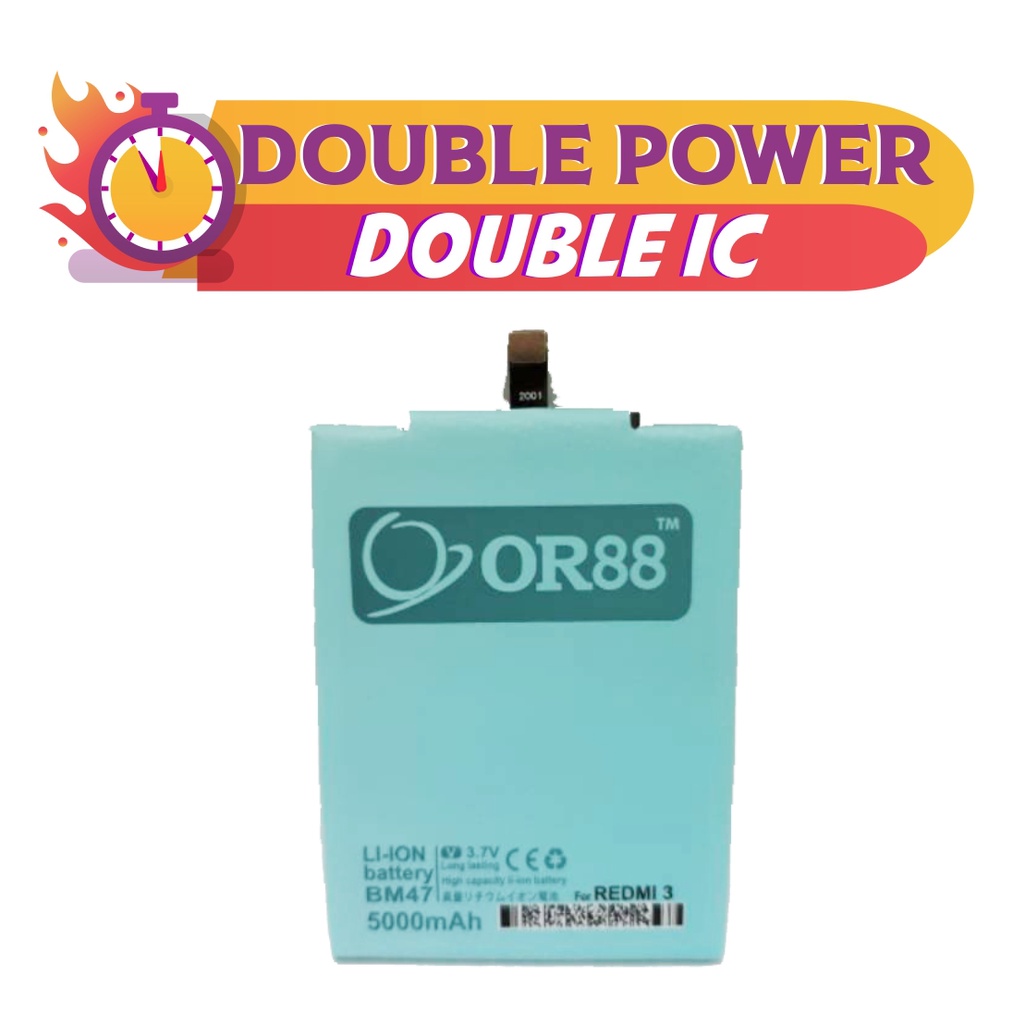 BATERAI ORIENS88 XIAOMI REDMI 3 / BM47 DOUBLE POWER