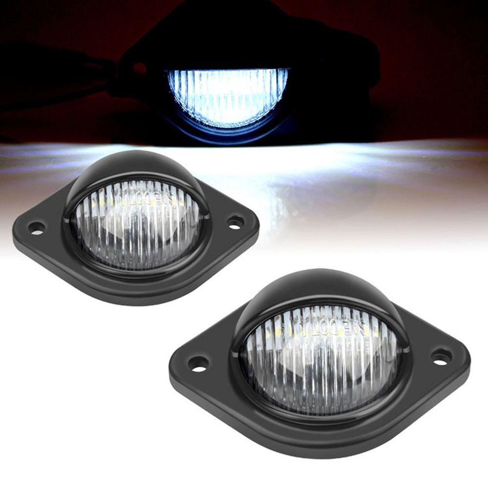 Preva 2PCS License Number Light Lampu Mobil Plat Nomor 3led Tahan Lama