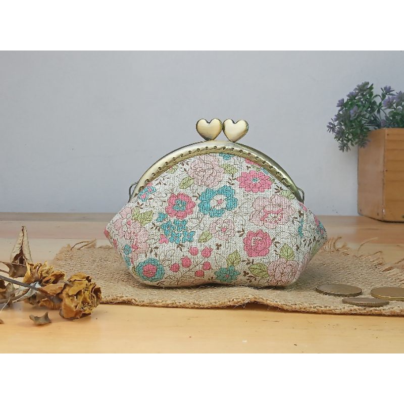 FLO Dompet Behel Bunga Pink / Dompet Behel Hati / Dompet Coin