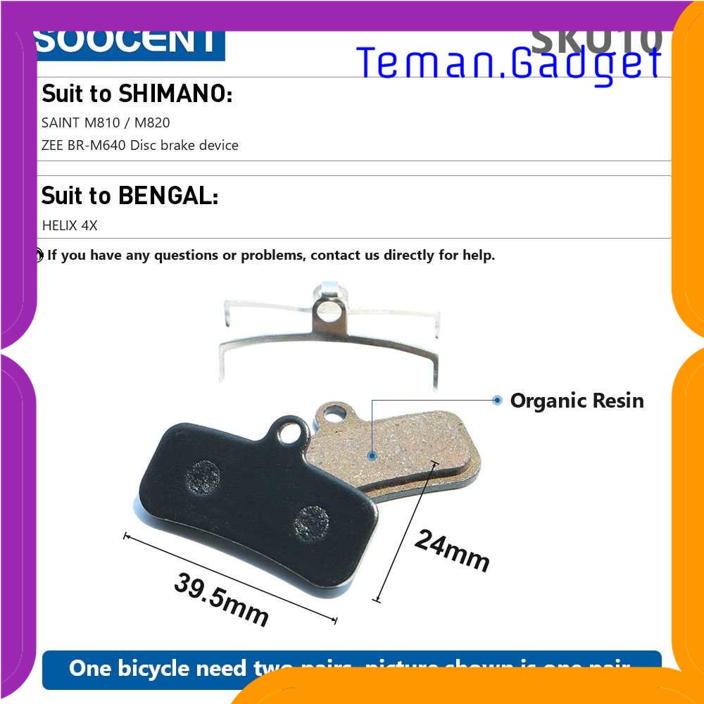 TG-SPD SOOCENT Brake Pads Rem Sepeda Bike Shimano Saint M810/M820 - S-31