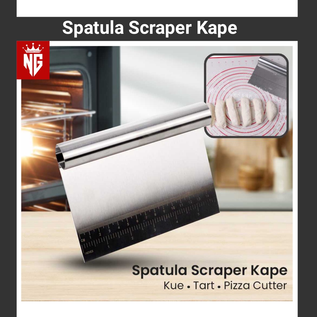 Scraper Kue Stainless Pisau Spatula Buttercream Alat Pemotong Adonan Sayur Sayuran Peralatan Perleng