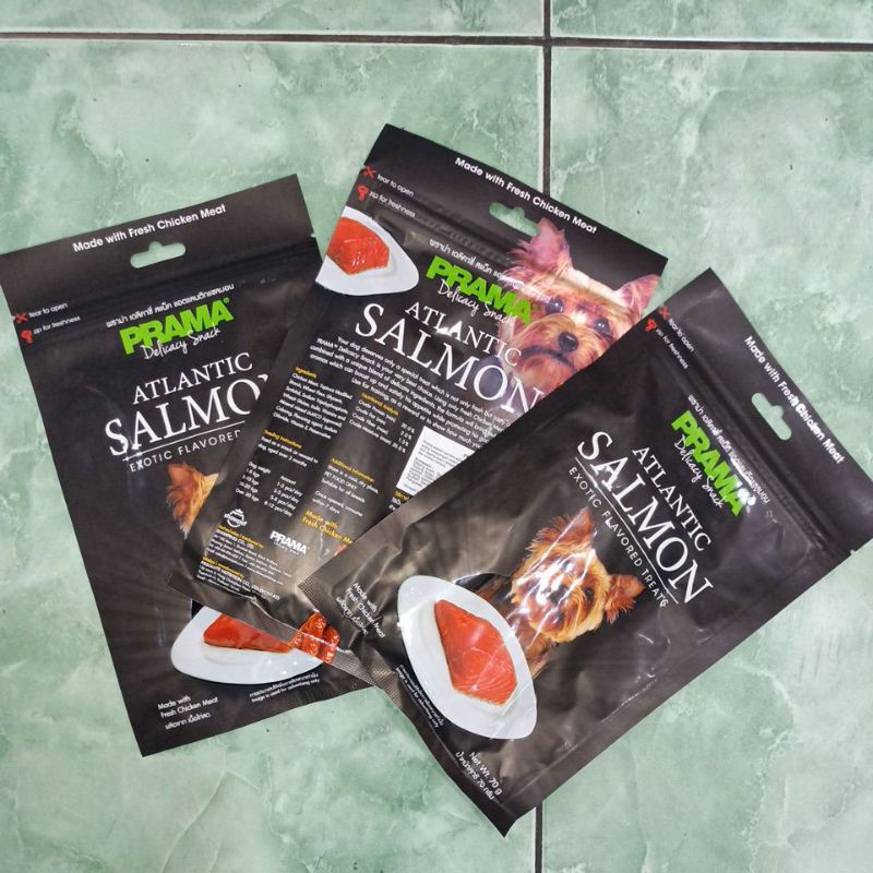 Prama Snack anjing 70g rasa salmon - Prama snack- cemilan anjing - Snack dog