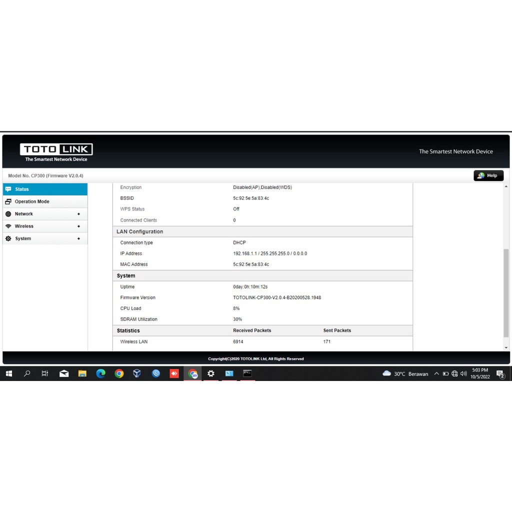 Totolink CP300 Bekas