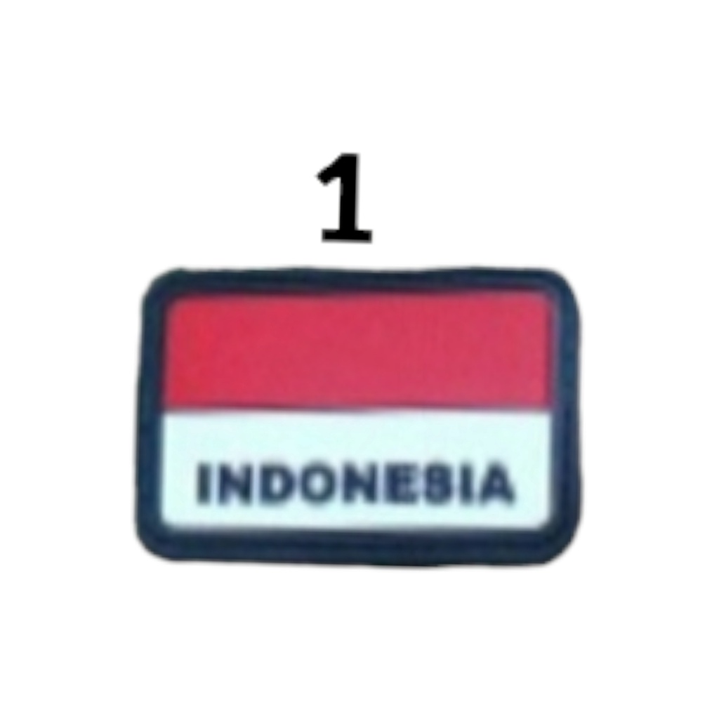 Patch Rubber Indonesia, Garuda RI, NKRI Harga Mati, Bendera Merah Putih