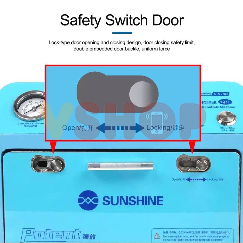 MESIN BUBBLE REMOVER LCD SUNSHINE S-978B 12.9 INCH - OVER SIZE