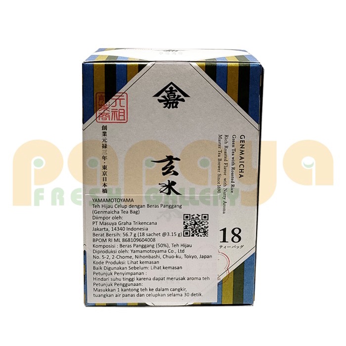 

BISA COD YAMAMOTOYAMA GENMAICHA TEA BAG 56.7GR 18'S BOX /TEH DIET/TEH PELANGSING/TEH HIJAU/TEH JATI