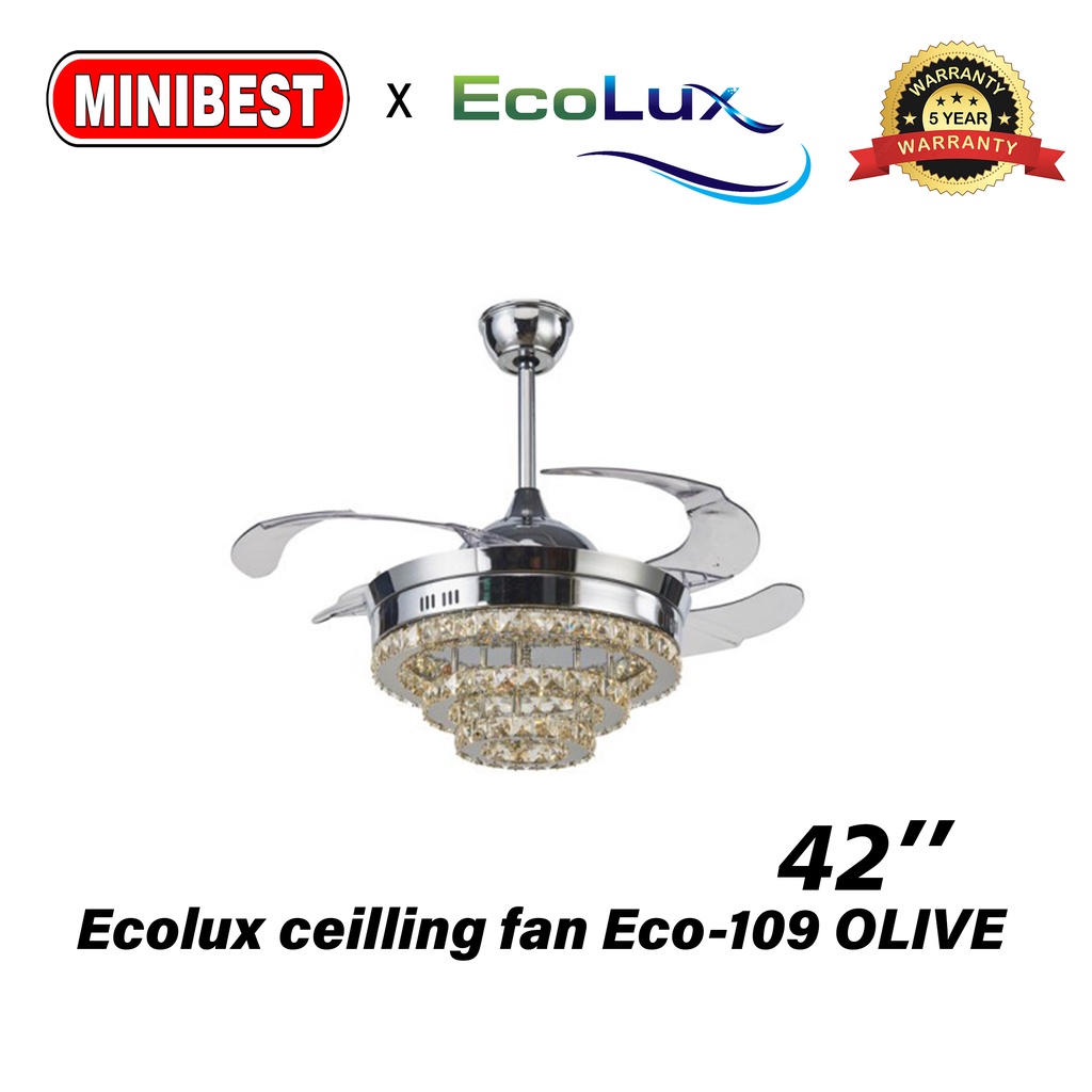 MB Kipas Angin Lampu Hias Gantung Ecolux ceilling fan Eco-109 OLIVE