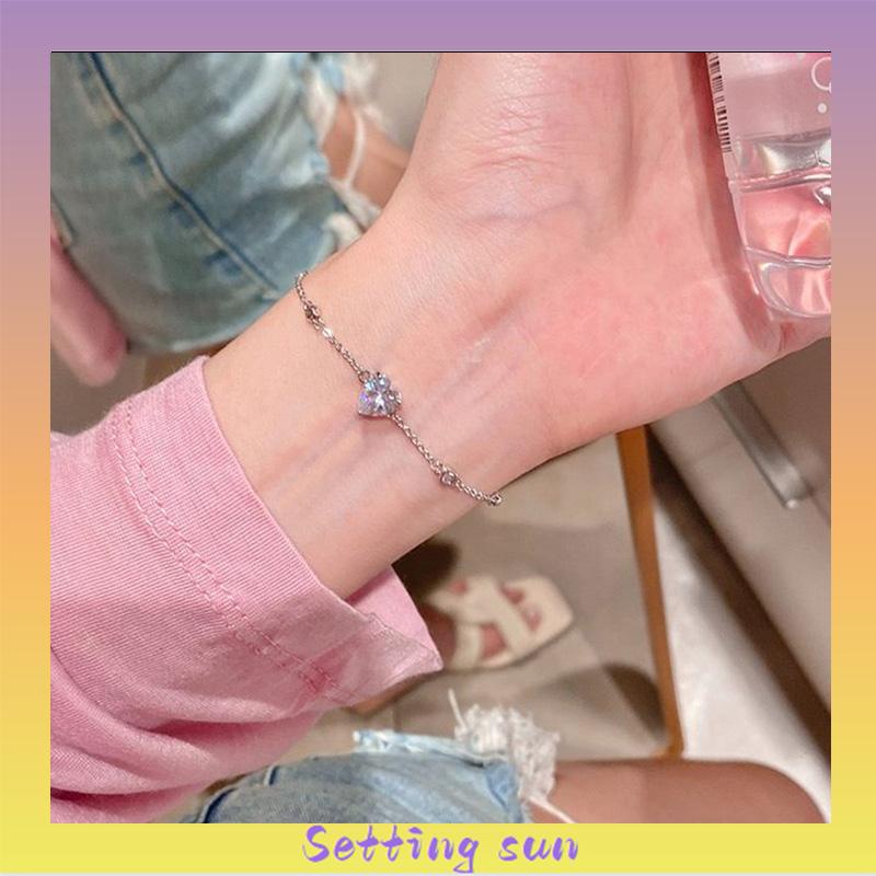 Kalung Cinta Berlian Korea Fashion Sederhana Gaya Aksesoris Wanita TN