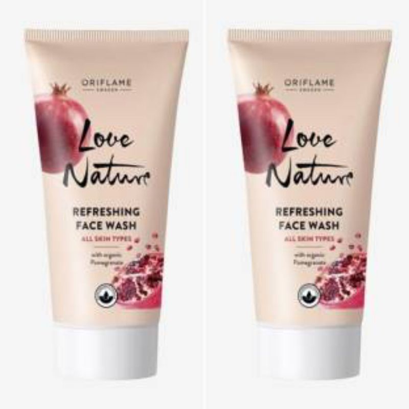 Love Nature Refreshing Face Wash With Organic Pomegranate/Face Wash Strawberry/Face Wash Green Tea