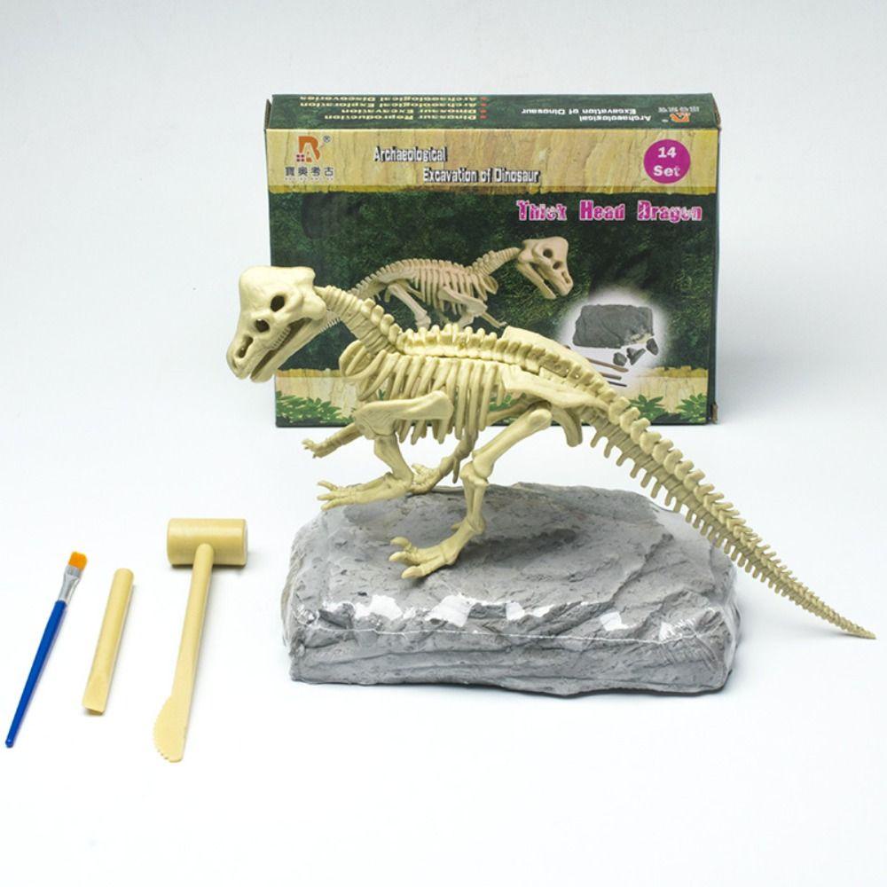 NEEDWAY Needway Dinosaurus Menggali Kit Kejutan Menggali Set Model Kerangka Dinosaurus Mainan Edukasi Sains Velociraptor 3D Skeleton Puzzles Alat Penggali Kit Mainan Gali Arkeologi