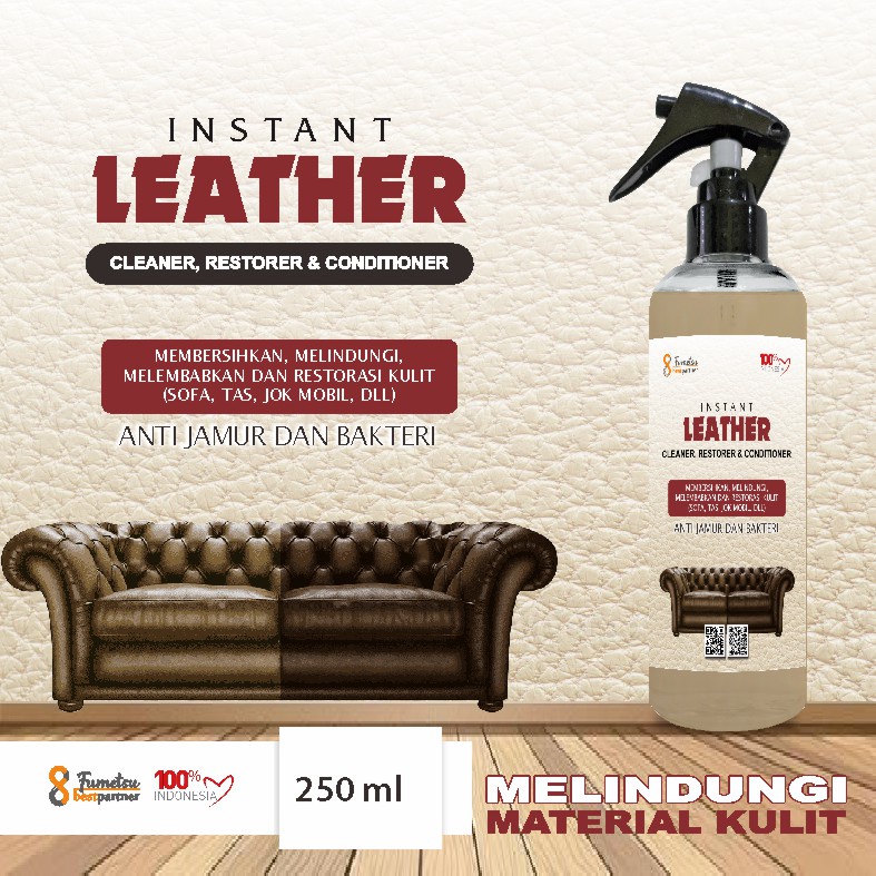 Leather Instan Cleaner Restorer Conditioner Tas,Sofa,Jok Mobil  / Melindungi Material Kulit 250triger