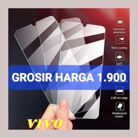 TEMPERED GLASS KACA BENING ANTI GORES/PELINDUNG LAYAR KACA BENING/ TG KACA BENING VIVO Y1S Y11 Y91/Y93/Y95 Y91C Y53 2017 Y53 2021 Y53S Y19 Y20/Y20S Y21T Y12S Y15S Y33S/Y21S Y51 2020 Y31 Y71 Y72 Y76 Y51A Y81/Y83